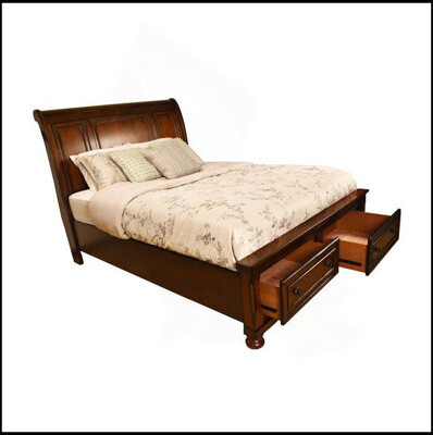 Wildon Home Queen Storage Platform Bed Made With Wood In Dark Walnut