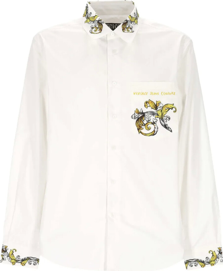 Versace Jeans Couture Baroque-Print Collar Shirt