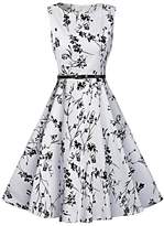 Thumbnail for your product : QiuLan Women Round Neck Sleeveless 1950s Vintage Dress Swing Cocktail Dress Homecoming Dresses