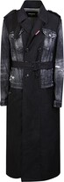 Thumbnail for your product : DSQUARED2 Black Hybrid Trench Coat