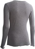 Thumbnail for your product : Zimmerli Stretch Micromodal® V-Neck Top - Lace Trim, Long Sleeve (For Women)