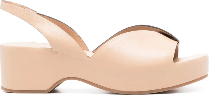 Del Carlo 53mm Leather Platform Sandals