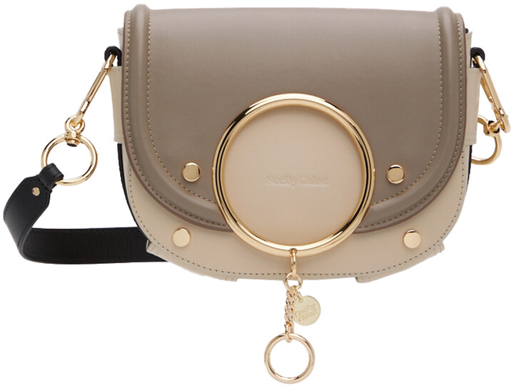 See by Chloe Off-White & Taupe Mara Shoulder Bag - ShopStyle