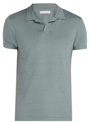 Orlebar Brown Felix Cotton Jersey Polo Shirt - Mens - Grey