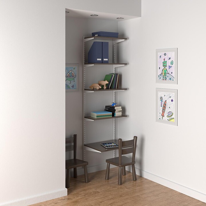 Container Store Elfa White & Driftwood Kids' Study Nook ShopStyle