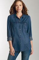 Thumbnail for your product : J. Jill Snap-front denim shirt