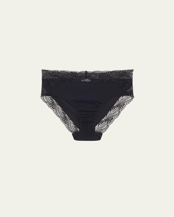 Hanro Cotton Delight Lace-Trim High-Cut Briefs