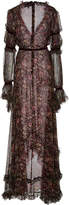 Thumbnail for your product : Luisa Beccaria Printed Silk-Chiffon Gown