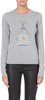 Thumbnail for your product : Markus Lupfer Fish in a Bag sequin-embellished wool jumper