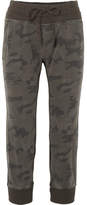Thumbnail for your product : James Perse Camouflage-print Cotton-jersey Track Pants - Green