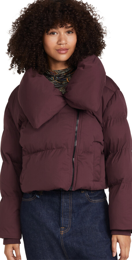 asymmetric Puffer jacket fashionable winter coat trend  