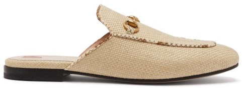 gucci princetown raffia mules