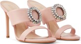 Thumbnail for your product : Schutz Crystal-Embellished 100mm Leather Mules