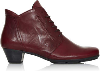 Gabor Heeled Leather Lace Up Boot