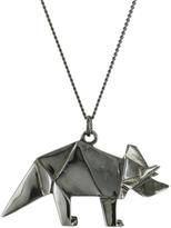 Thumbnail for your product : Origami Jewellery Necklace Triceratops Silver