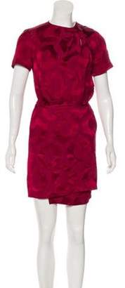 Isabel Marant Geometric Mini Dress Red Geometric Mini Dress