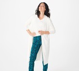 Thumbnail for your product : Women With Control Attitudes by Renee Petite Ruched Sleeve Open Front Cardigan