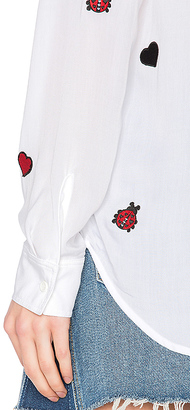 Lauren Moshi Paula Button Up Shirt in White