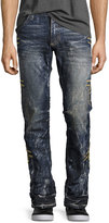Thumbnail for your product : Robin's Jeans Embroidered Denim Straight-Leg Jeans, Dark Blue