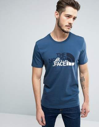 The North Face Mountain Line T-Shirt In Blue