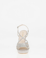 Thumbnail for your product : Le Château Jewel Embellished Satin Slingback