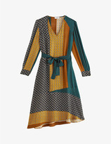 Thumbnail for your product : Claudie Pierlot Rostant graphic print silk-crepe dress