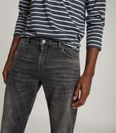Thumbnail for your product : Reiss SELVEDGE TAPERED SLIM FIT JEANS Washed Black