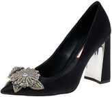 Thumbnail for your product : Sophia Webster Black Satin Lilico Crystal Embellished Pumps Size 38