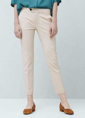 Mango Outlet Straight cotton trousers