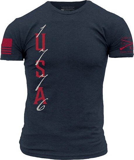 Grunt Style USA 1776 T-Shirt Medium Navy