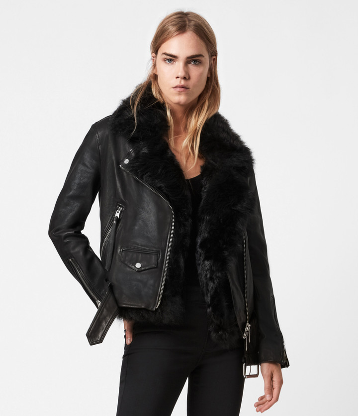 Luna shearling biker jacket Outlet