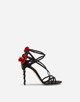 Thumbnail for your product : Dolce & Gabbana Satin sandals with embroidery
