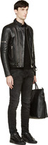 Thumbnail for your product : Surface to Air Black Leather Double Zip Takashi Biker Jacket