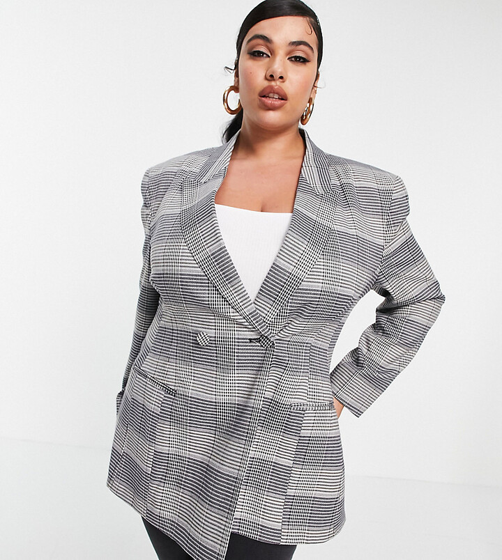 womens checked suit