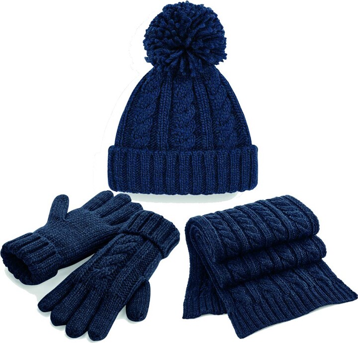 womens matching hat scarf and glove set