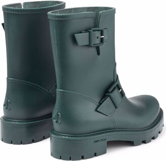Jimmy Choo Yael flat biodegradable rubber rain boots - ShopStyle