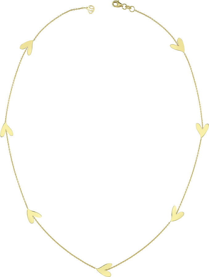 CHARMS COMPANY Hearts On Chain 14K Yellow Gold Necklace