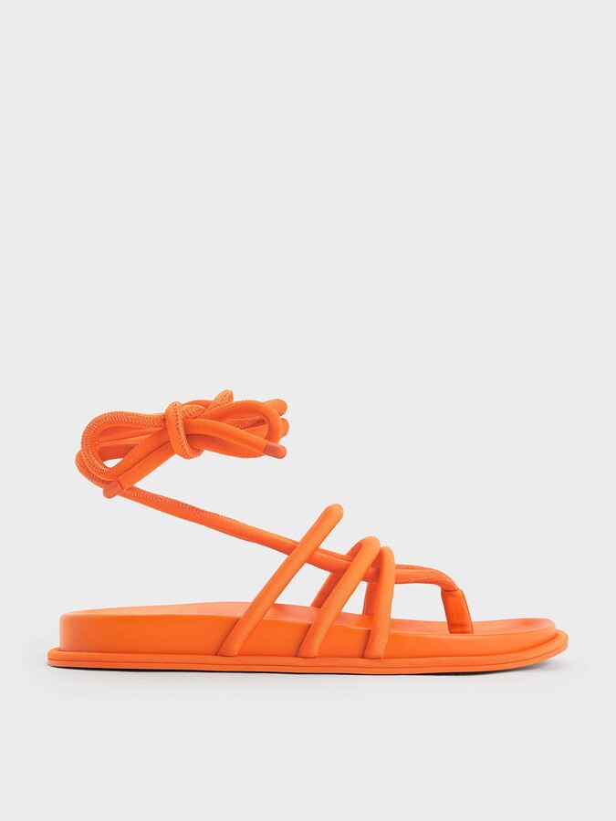 Charles Keith Toni Tubular Tie-Around Sandals ShopStyle
