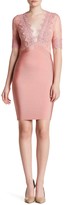 Thumbnail for your product : Wow Couture V-Neck Short Sleeve Lace Bodycon Dress