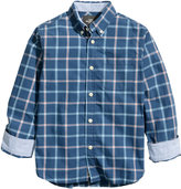 Thumbnail for your product : H&M Husky Cotton Shirt - Blue/Checked - Kids