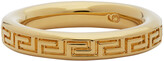 Thumbnail for your product : Versace Gold Thin Empire Greek Ring