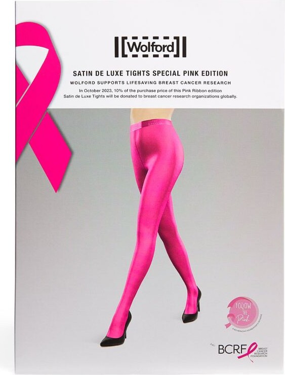 Opaque Heart Patterned Pink Colored Tights