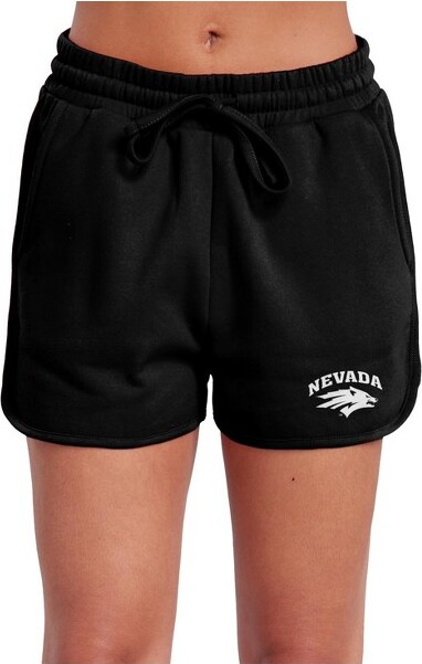 NCAA Women'sUniversityofNevadaRenoPrimaryLogoCasualDrawstringCottonSweatShortsWithPocketsBlackLarge