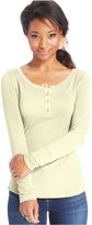 Thumbnail for your product : Pink Rose Juniors' Long-Sleeve Henley Top