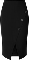 Thumbnail for your product : Cefinn Button-embellished Stretch-crepe Pencil Skirt