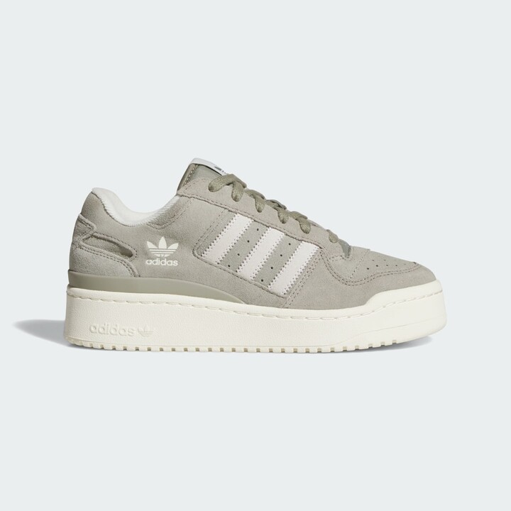 adidas Forum Bold Stripes Shoes Silver Pebble M 3.5 / W 4.5 Womens