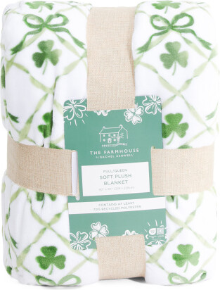 TJMAXX Lucky Bow Printed Fleece Blanket, Polyester