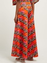 Thumbnail for your product : RIANNA + NINA Carnaval Geometric-print Cotton Wide-leg Trousers - Red Multi