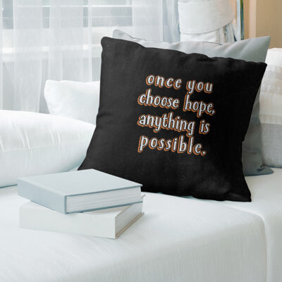 ArtVerse Choose Hope Quote Chalkboard Style Pillow