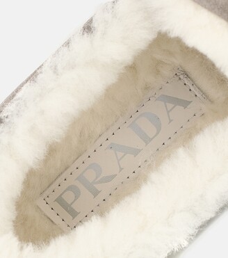 Prada Shearling-lined slippers